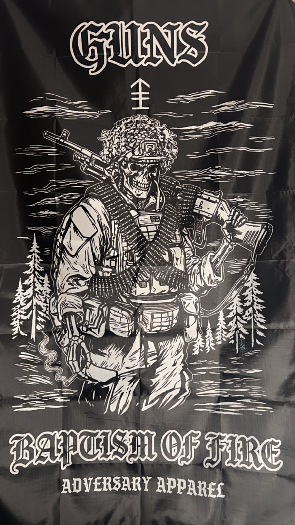 GUNS BAPTISM OF FIRE FLAG